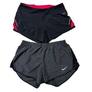 Nike Dri-Fit Gray | New Balance Pink & Black | Women's Medium Athletic Shorts